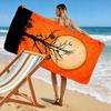 Spooky moonlit Halloween tree Print beach towel, quick drying, suitable for travel, outdoor sports, jogging, the beach and swimming, gift