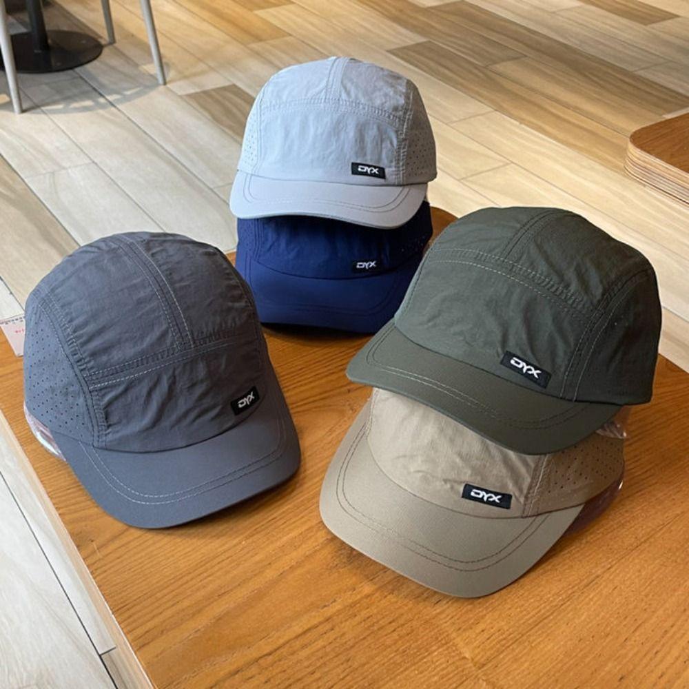 Ultra-thin Mens Mesh Hat Sunshade Quick-drying Dad Hat Fashion Short Brim Baseball Cap Summer