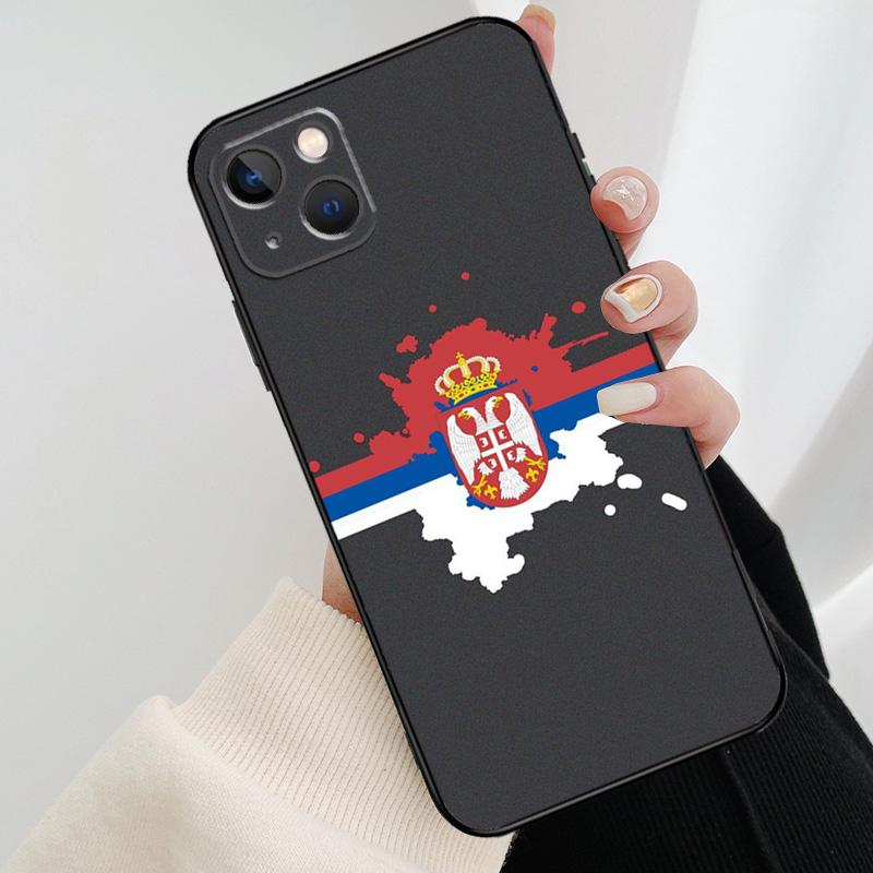 Флаг Сербии Сербский Чехол для Телефона Для iPhone 11 12 13 14 15 16 Pro XS Max Mini Чехол Для iPhone X XR Plus Задний Чехол