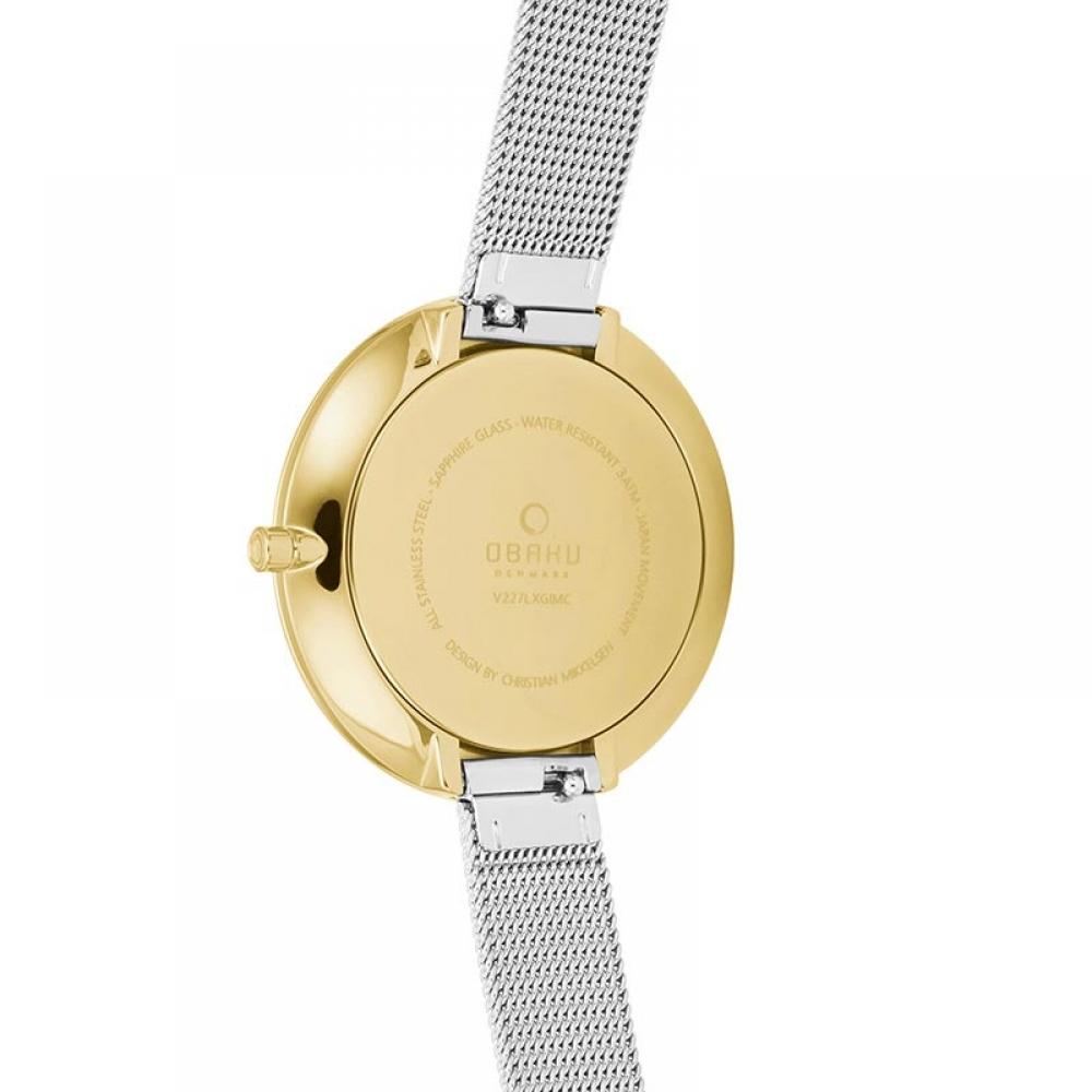  Официально импортированные оригинальные женские металлические часы Obaku V227lxgimc Dock BruShed Steel