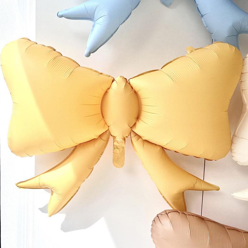 Цветной бант из алюминиевой фольги воздушный шар для празднования дня рождения вечеринки украшение фона дома фото реквизит