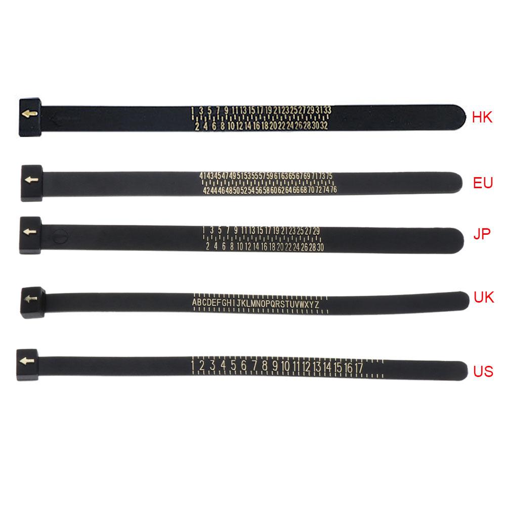 US UK EU Ring Measurement HK JP Soft Ruler For Wedding Band Ring Sizer Jewelry Tools Measure Gauge