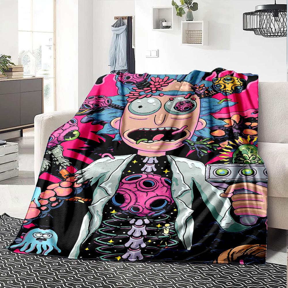 1pc Space Adventure Duo flannel Blanket for Super Soft Cute Comfort Blanket for Travel Bedding Couch Sofa Blanket Y82577