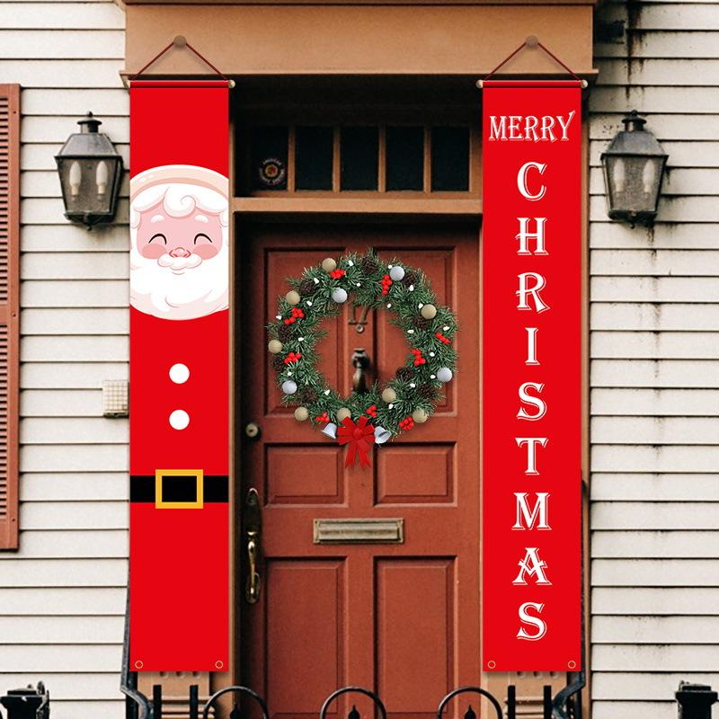 Рождественское украшение для двери, рождественский баннер, декор для дома, подвесной рождественский орнамент, подарок на Новый год Navidad