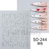 Nail Art Sticker, Laser Snake Year Small Snake Mango Star Small Spirit Snake Cartoon Four-Color Adhesive Nail Sticker
