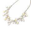 [B5345] - Designer Necklace 'Autumn Leaves' Champagne