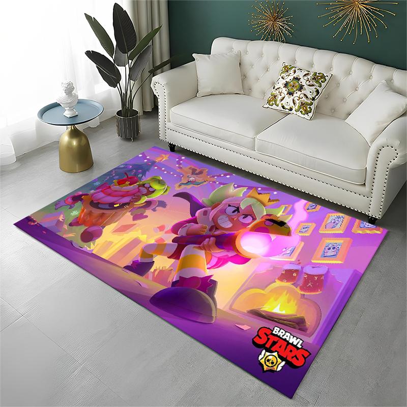 Cartoon B-Brawl Game Non-Slip Area Rug for Living Room,Bedroom,Playroom,Soft Carpet Floor Mat Home Decor Rug Kids Room Gift