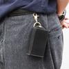 Key Case Smart Key with Card Holder Coin Purse Genuine Leather Tochigi Leather Smart Key Case Key Holder Brand Made in Japan Leather Black [Porco