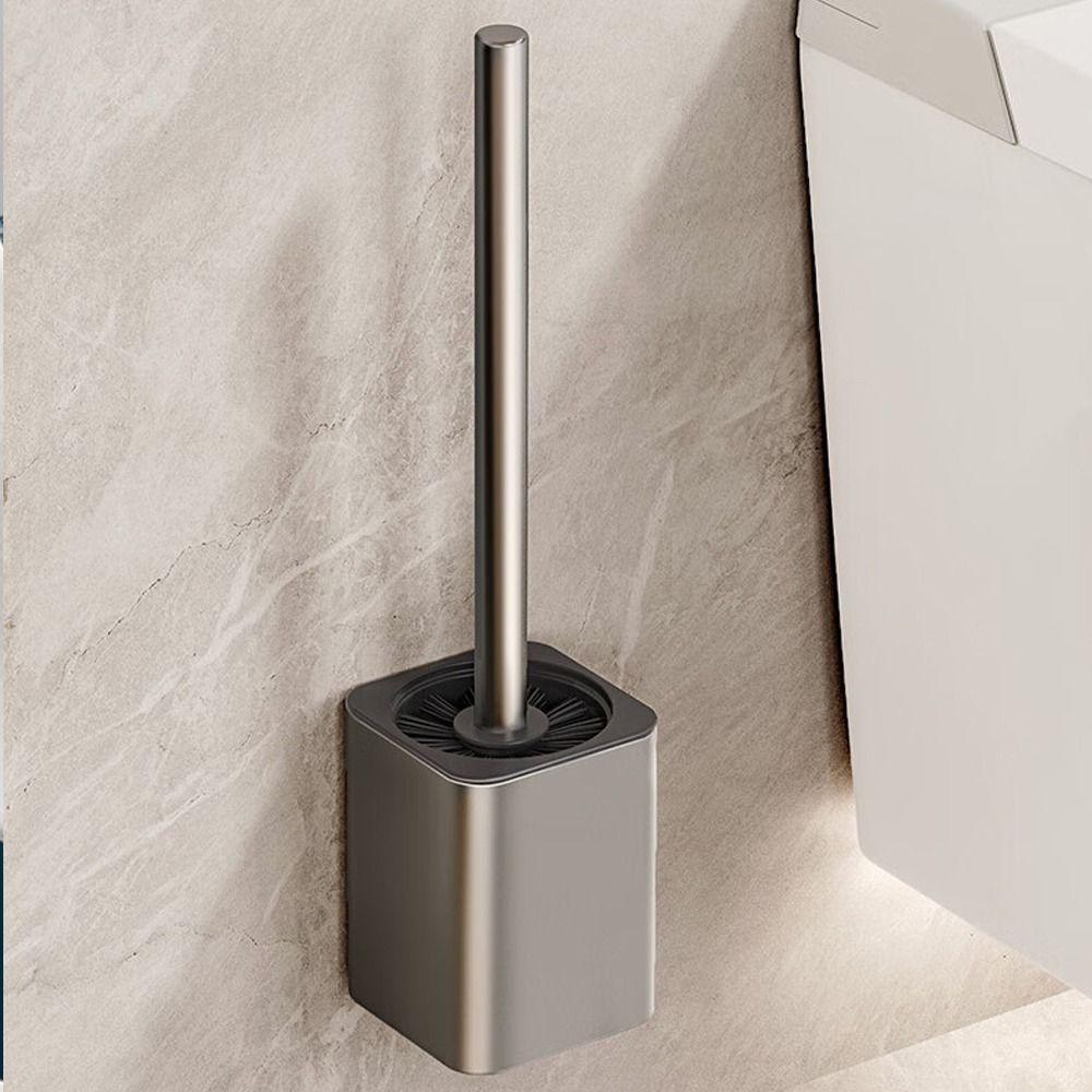 Держатели для туалетных щеток из космического алюминия, инструменты для чистки ванной комнаты с длинной ручкой, щетка для чистки туалета