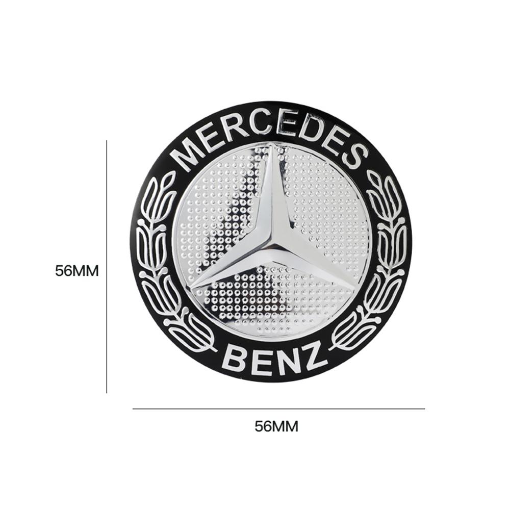 New Emblems 56mm Size 4PCS Car Wheel Center Hub Cap Stickers Anti-Wear Rim Emblem Decals Wheel Styling Accessory For Mercedes Benz DH1 QQ60