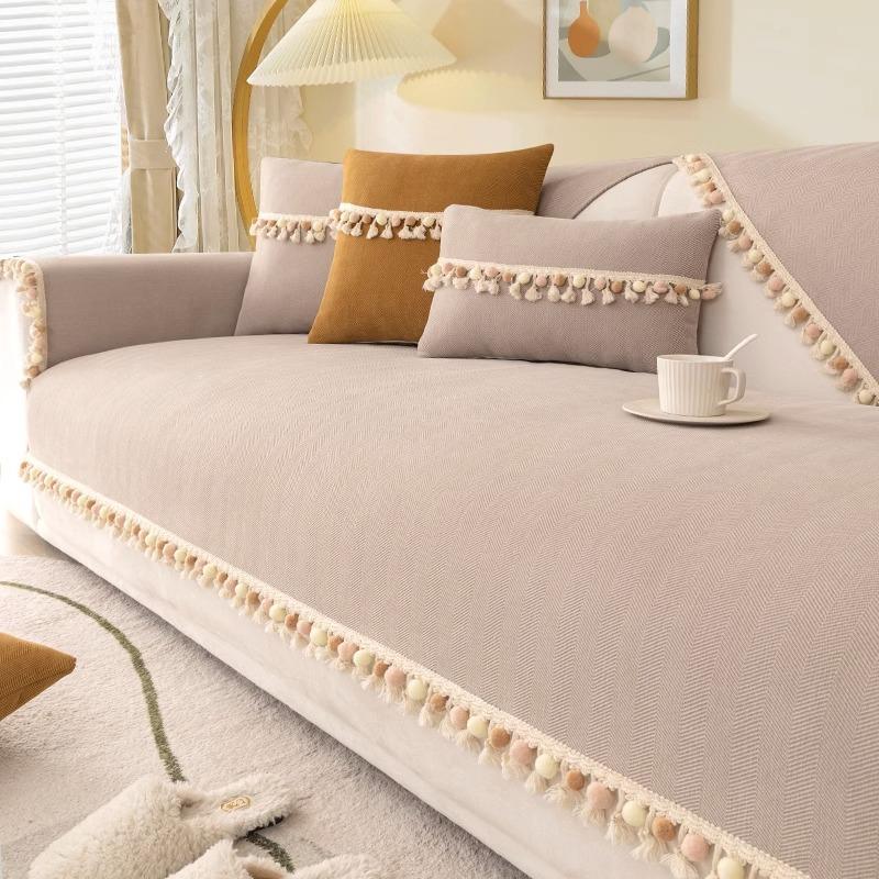 Cream Style Chenille Sofa Cushion Four Seasons Universal New Non-Slip Seat Cushions Sofa Cover Backrest Cover Towel