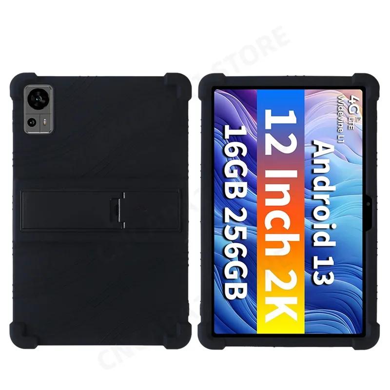 For Oukitel OT5S OT5 12 Inch Tablet PC Soft Silicone Shockproof Cover Case with Rear Kickstand Slim Funda Drop Resistance