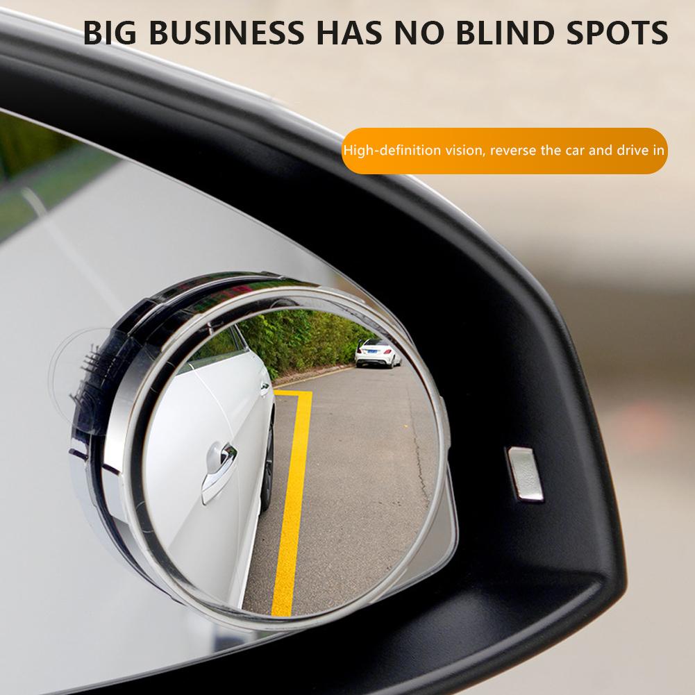 2 шт. регулируемое зеркало для слепых зон на 360 градусов, автомобильное вспомогательное выпуклое зеркало заднего вида с круглой рамкой, широкоугольные зеркала для заднего хода автомобиля