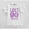 Индивидуальный Дизайн Футболки Let s Go Travel Джерси винтажный Стиранный Слегка Унисекс Эластичный графический Дышащий Стильный Удобный