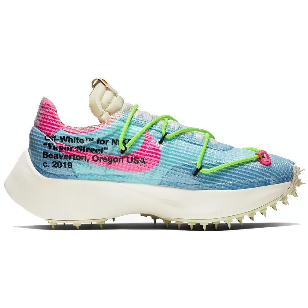 Nike X OFF WHITE Vapor Street Тканевые Низкие Повседневные Беговые Кроссовки Женские Желто-Синие CD8178-400