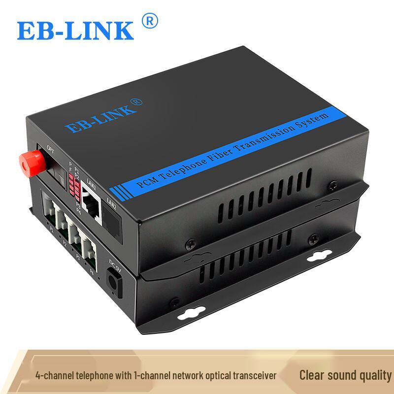 EB-LINK Multi-Channel Telephone & Ethernet Fiber Optic Transceiver
