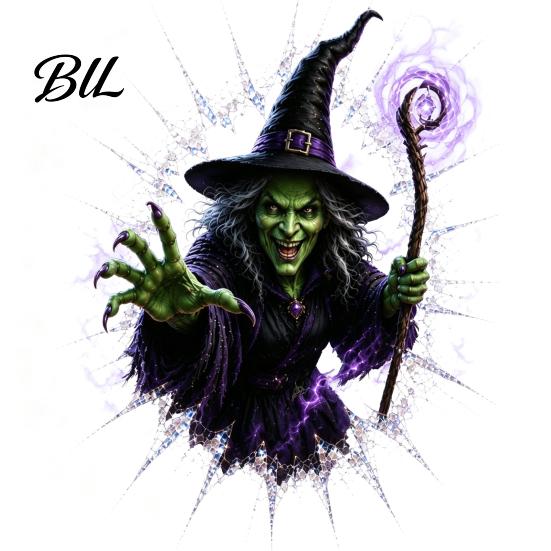 Ghost Witch Decals Halloween Window Decal, 3D Crack Glass Spooky Decoration, Pumpkin Skeleton Scary Theme Party Props Break in Stickers, Illusion
