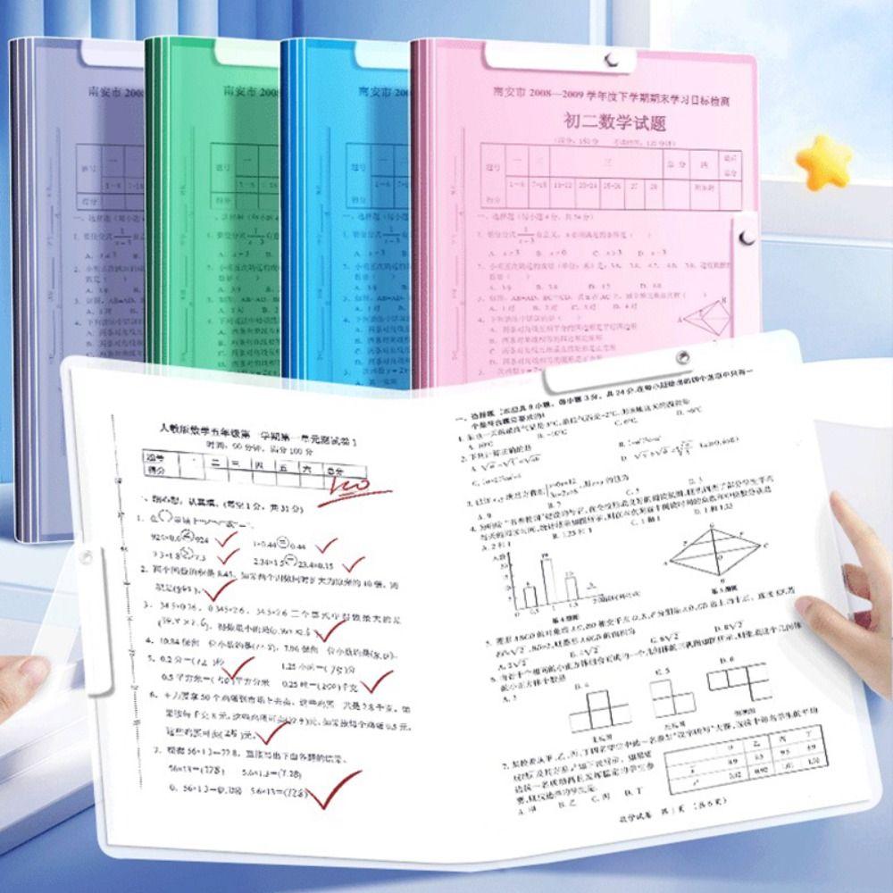 A3/A4 Test Paper Storage Clip PP Business Contract Clamp High Quality Archives Storage Folder Gift