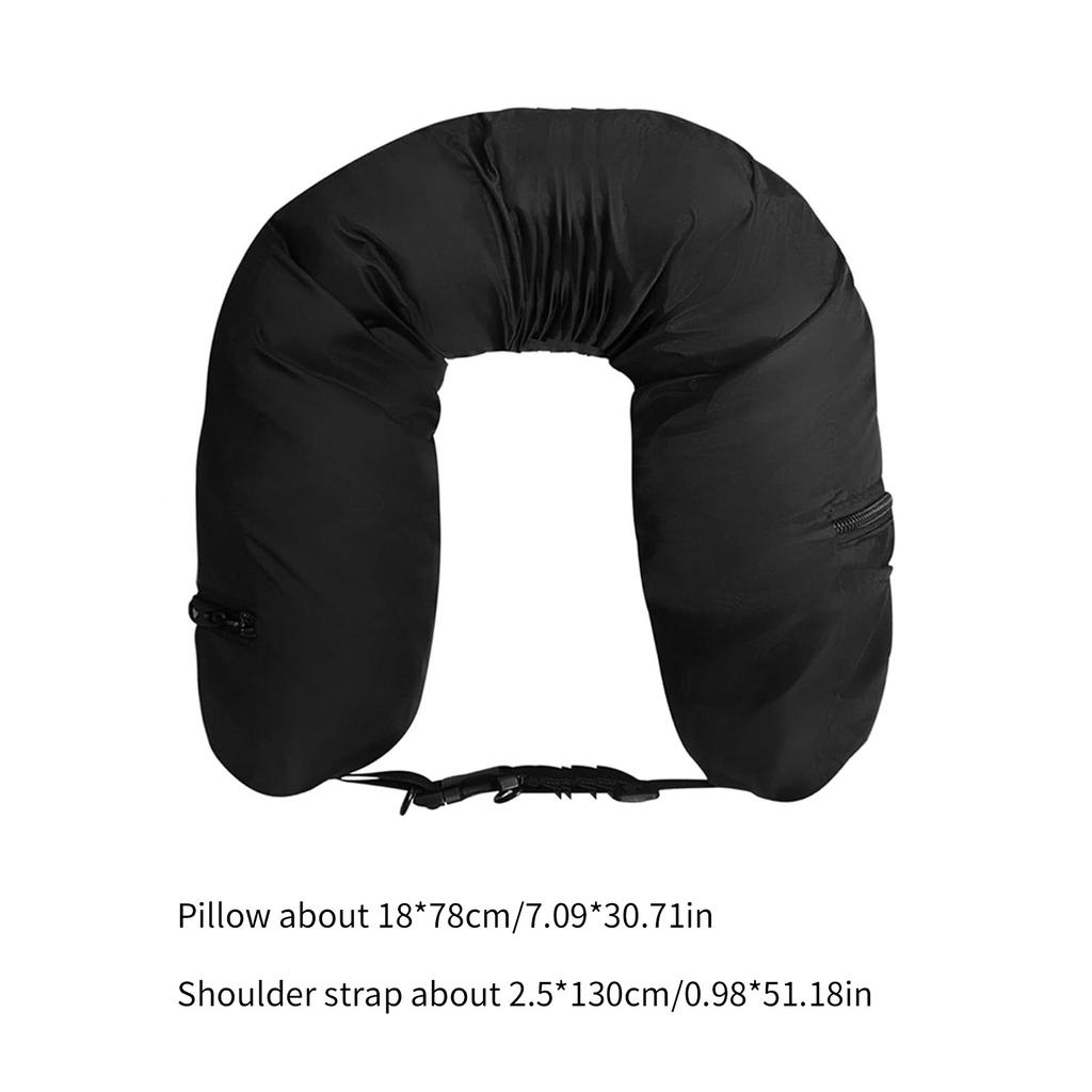 Travel Neck Pillow Self-filling Travel Pillow Portable Stuffable Neck Pillow For Travel With Refillable Support Cushion