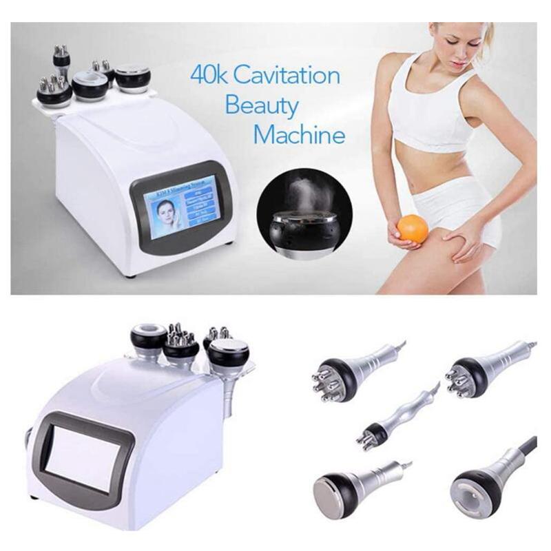 5 In 1 Vacuum Ultrasonic Cavitation Radio Frequency Multipolar RF Body Slimming Machine Skin Lifting Tighten Anti-Wrinkle Device