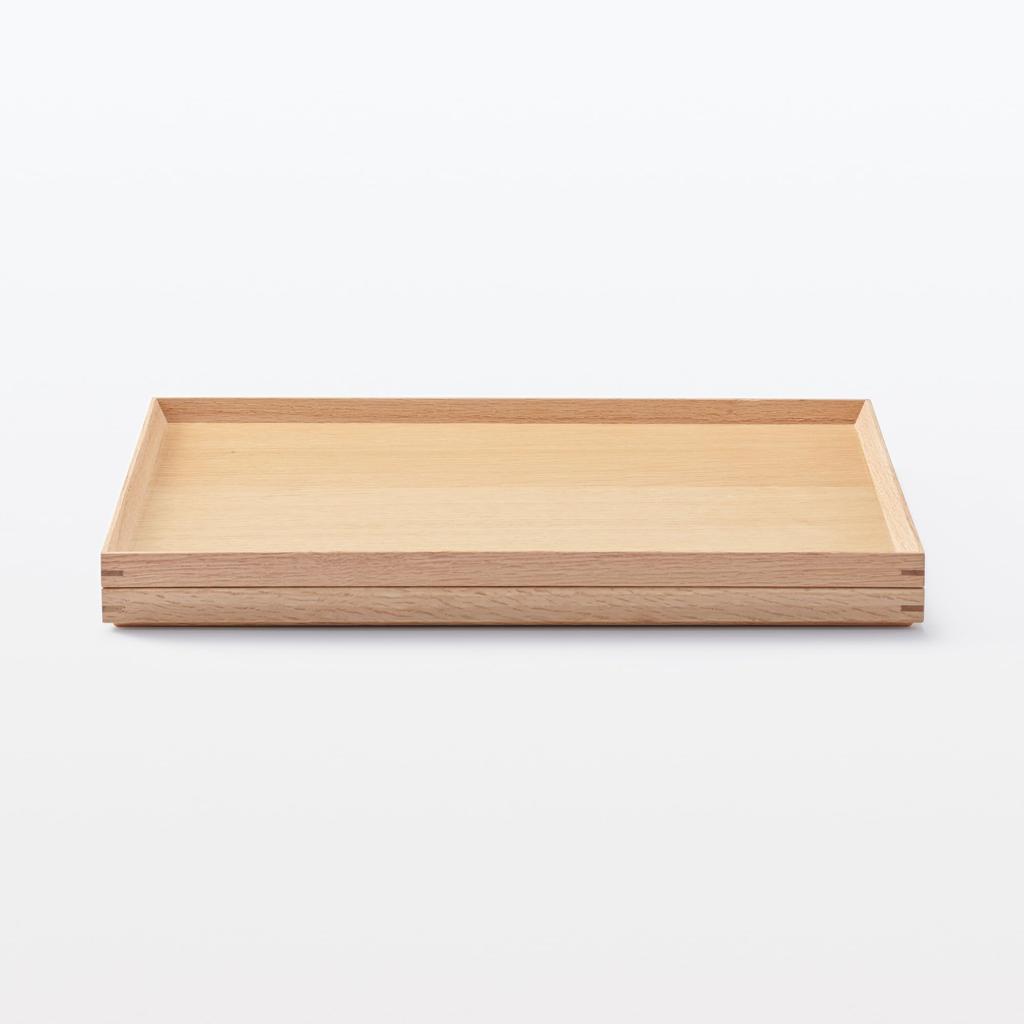 MUJI Wooden Square Tray Natural Approximately Width 40.5 x Depth 30.5 x Height 2cm MDC79A2S