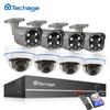 Techage HD 5MP POE CCTV NVR Камера Система 8CH Аудио Регистратор Обнаружение Лица Открытая Крытая Видеокамера Безопасности Комплект Наблюдения