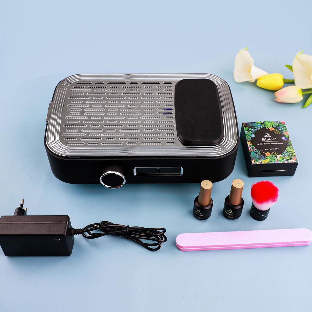 Пылесос для ногтей DEWEL Пылесос для ногтей Настольный пылесос Сильный Регулируемый Всасыватель Вращение 4500 об/мин Может Защитить Вашу Поставляется с Инструкцией Заменяемый Фильтр Легко