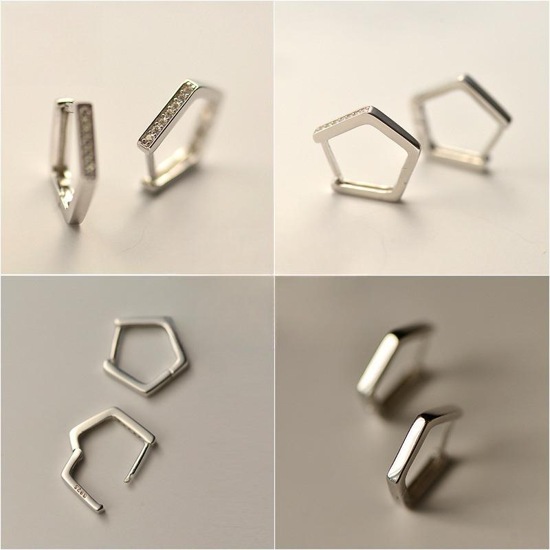 Korean Version of Fashion Temperament Ear Buckles Earrings Inlaid with Zircon Love Accessories Women's Trendy Jewelry