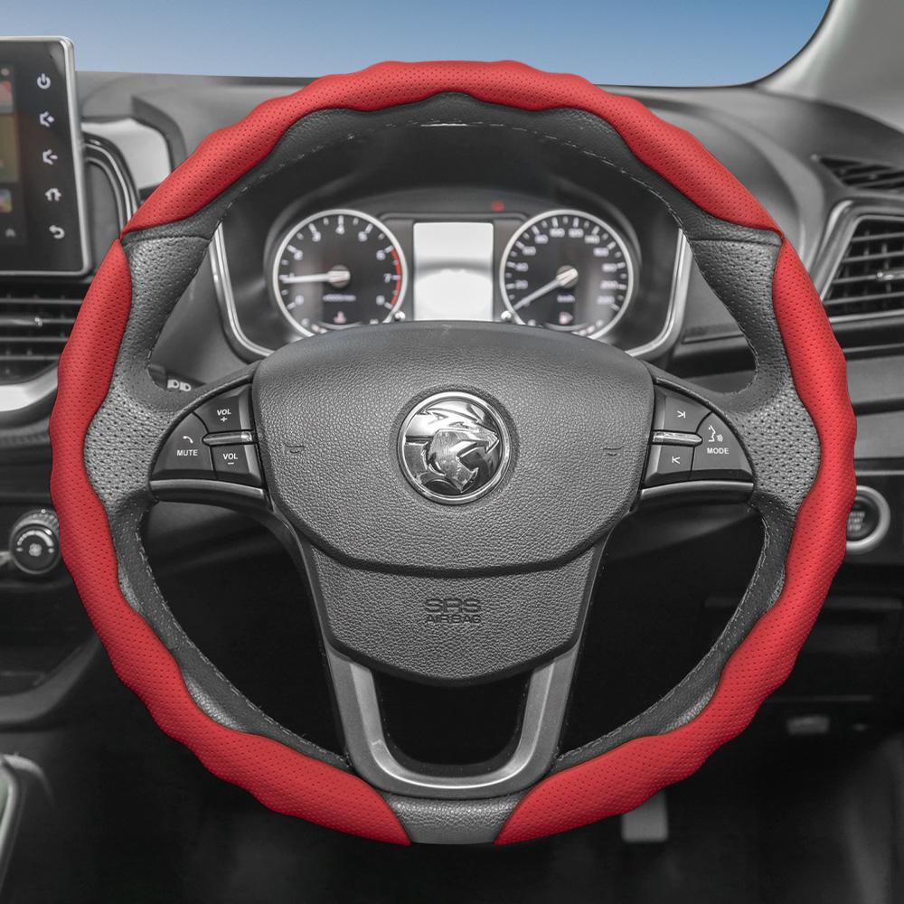 Подходит для чехла на руль Proton, Спортивный дизайн в форме волны, Дышащая кожа, Сегментированный влагопоглощающий защитный чехол на руль,