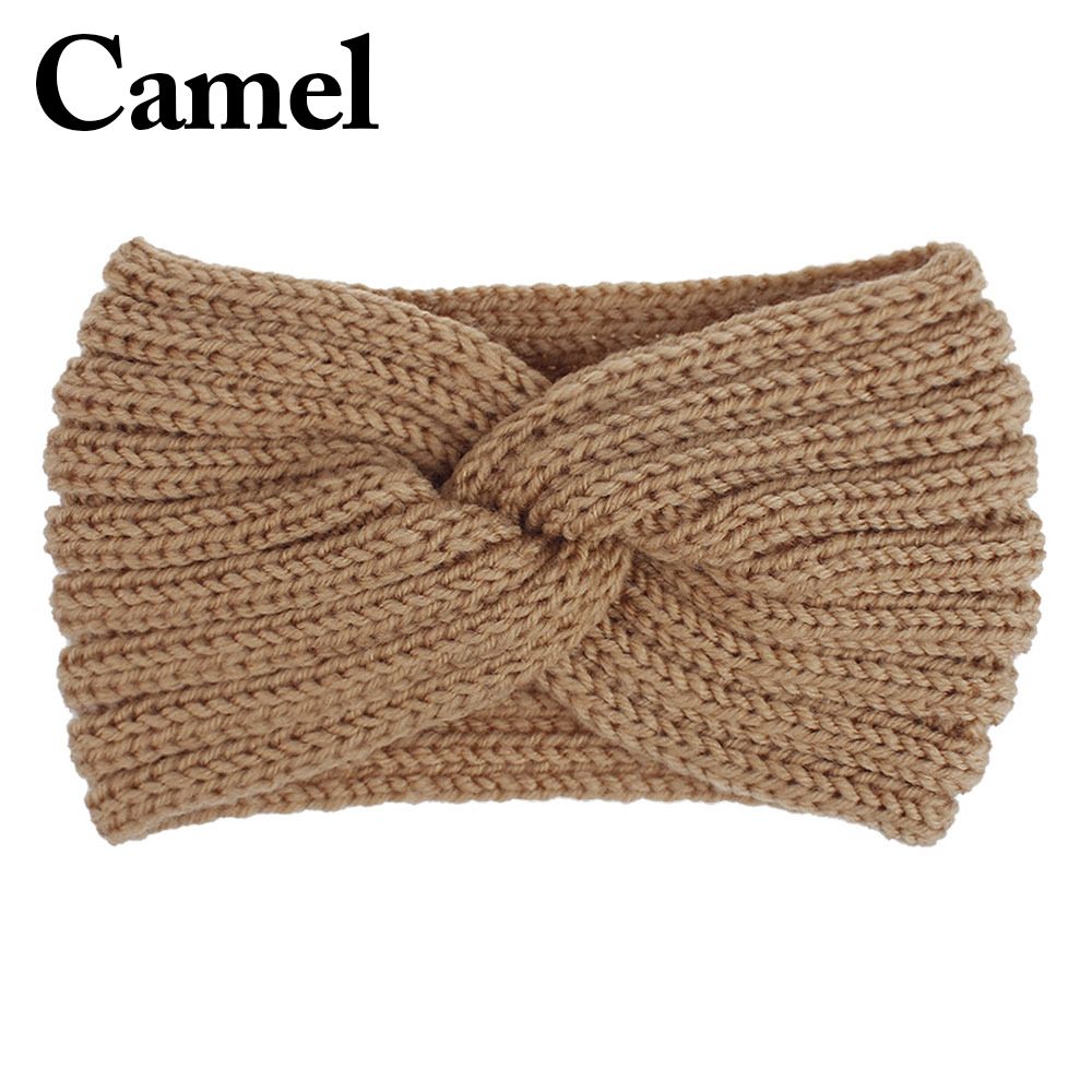 Повязка на голову осень-зима вязаная повязка на голову крест-накрест повязка на голову утеплитель для ушей повязка на голову аксессуары для волос