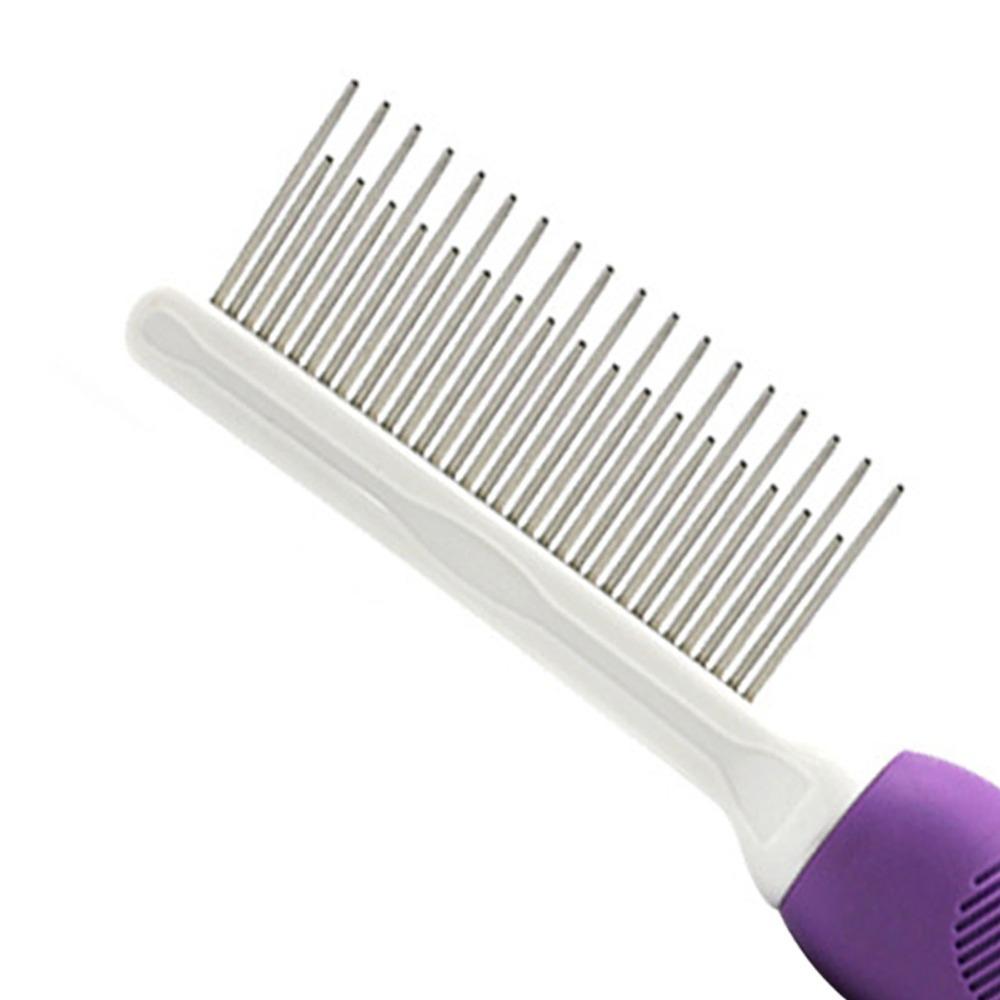 Metal Teeth Pet Slicker Brush Metal Fine Pin Pet Grooming Comb Dog Comb Daily Pet Grooming