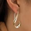 Punk Geometry Metal Drop Earrings Fashion Gold Color Earrings Women's Trendy Party Jewelry Hip Hop Accessories