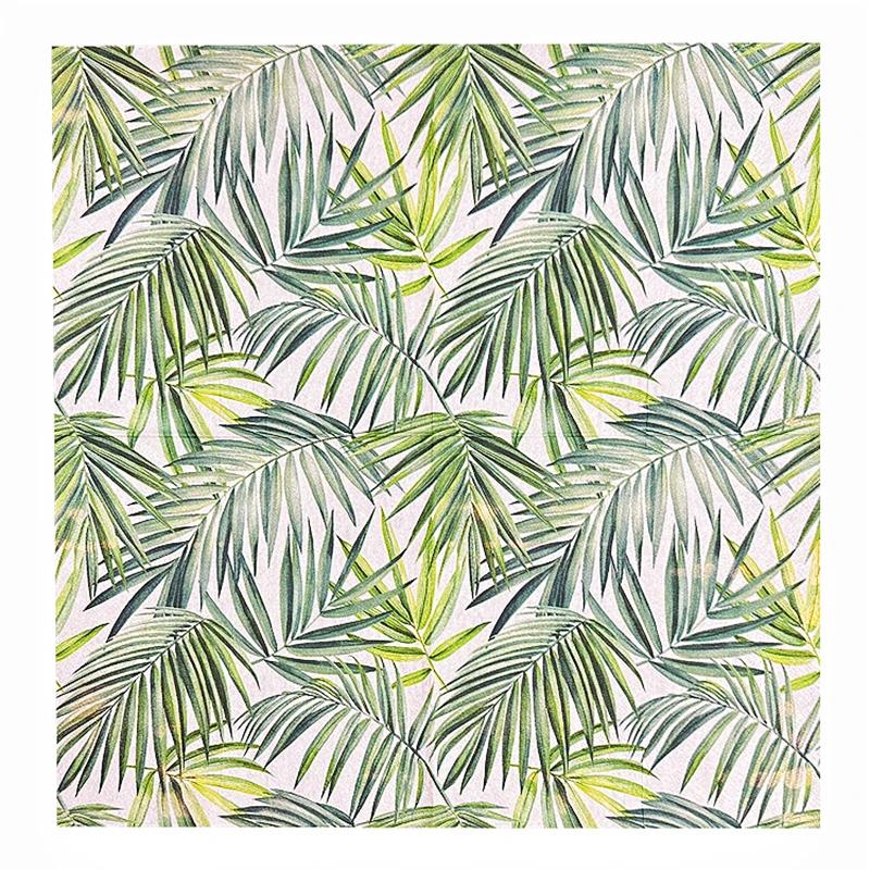 20 шт./упак. 33*33 см 2-слойные одноразовые салфетки для вечеринок с рисунком в виде листьев