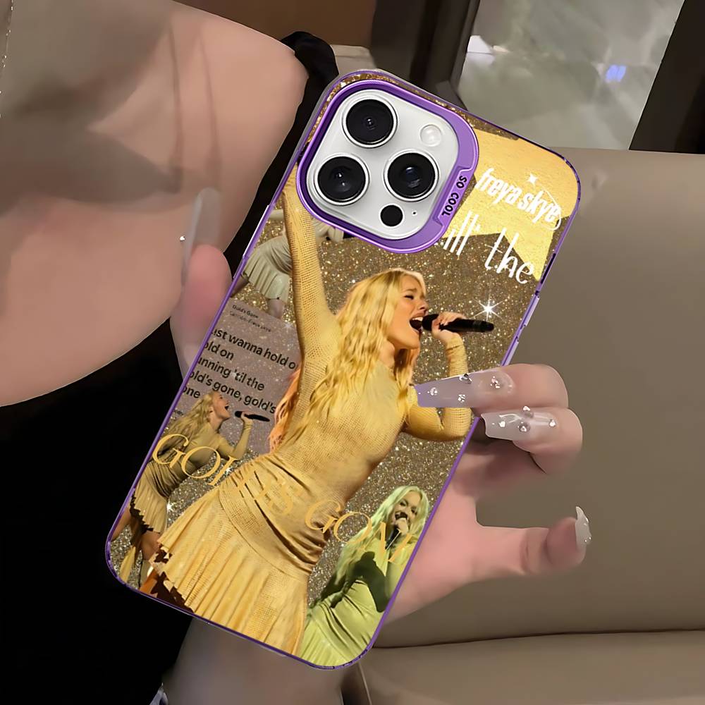 Чехол для телефона Singer F-Freya Skye для iPhone 17 16 15 14 11 12 13 Pro Max Plus Pro Цветной Серебряный Чехол
