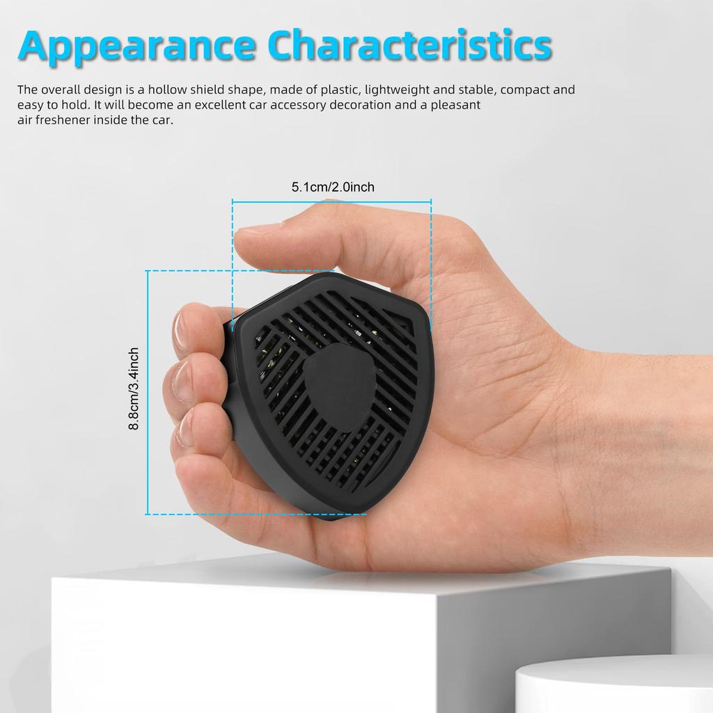 Автомобильный освежитель воздуха Автомобильный воздуховыпускной щиток черный пластиковый автомобильный щиток для ароматерапии пластиковый автомобильный освежитель воздуха Автомобильный диффузор Angel Shield (две сменные подушечки)