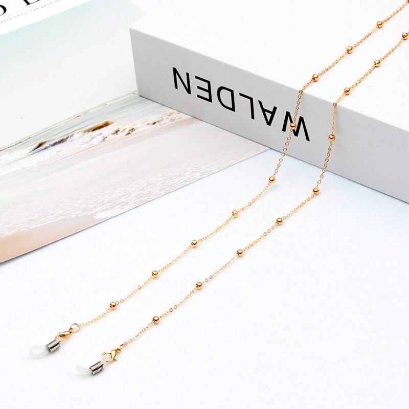 Яркие металлические солнцезащитные очки в стиле ретро, ремешки-цепочки, ремешки золотого цвета, очки для чтения, подвесная веревка, держатель для очков, шнур, ремешок