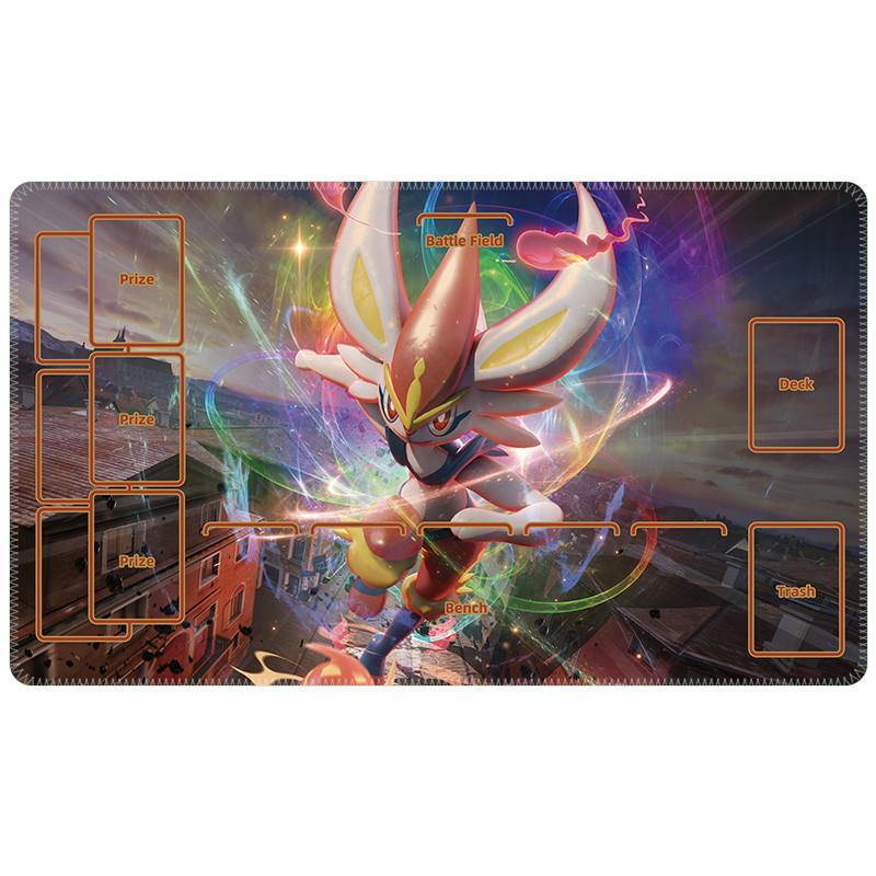 Anime Cartoon Pokemon Pikachu Gengar Single Ptcg Card Pad Rubber Battle Disk Creative New Match Pad Card Pad Boy Gifts