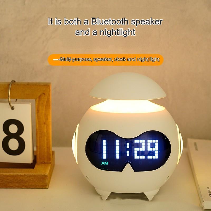 Светодиодный ночник с цифровым будильником, Bluetooth-плеером, креативная лампа для декора детской комнаты, освещение, подарок на день рождения, настольная лампа