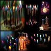 Birthday Cake Candles Happy Birthday Candles Colorful Candle Holders Included (Colorful, 6/12)