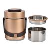 Vacuum Bento Lunch Box 304 Stainless Steel 3 Layer Portable Insulated Food Jar for Students Office