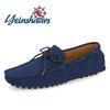 Модная мужская обувь Повседневная кожаная замшевая обувь Мужские лоферы Модная обувь слипоны Мужские балетки Обувь для вождения Мокасины Мягкая обувь ручной работы