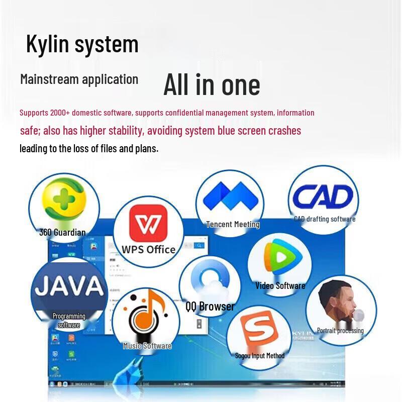 Lenovo Kaitian M740J Desktop PC & 27" Monitor (Phytium D2000, Kirin) (CN version)