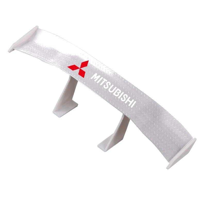 Car Mini Spoiler Tail Wing Carbon Fiber Look Tail Wings Model Decoration Emblem For Mitsubishi ASX Lancer 10 Pajero Outlander