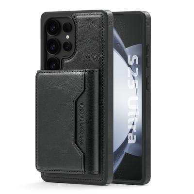 Чехол для Samsung Galaxy S25 Ultra, совместимый с MagSafe, кожаная задняя крышка для телефона со съемным отделением для карт
