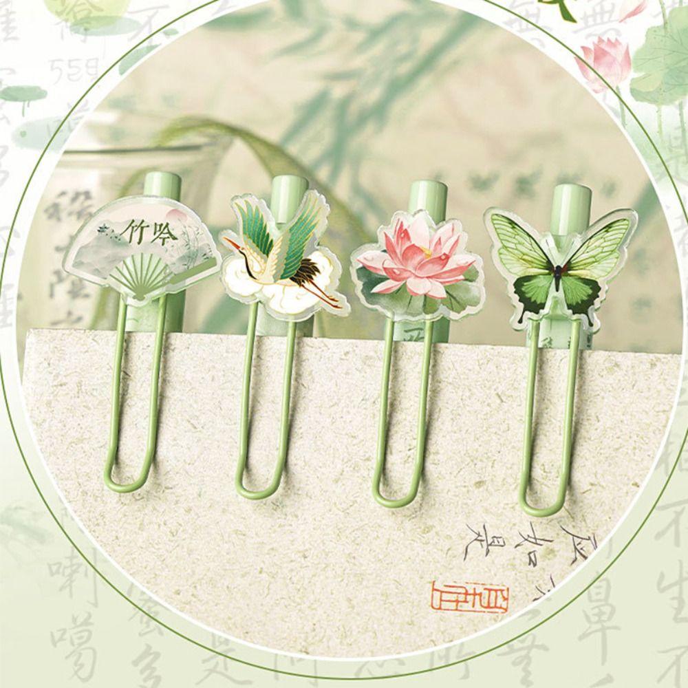 4PCS/Set Butterfly Patch Neutral Pen Soft Grip Writing Tools High Quality Signature Pen  Gift