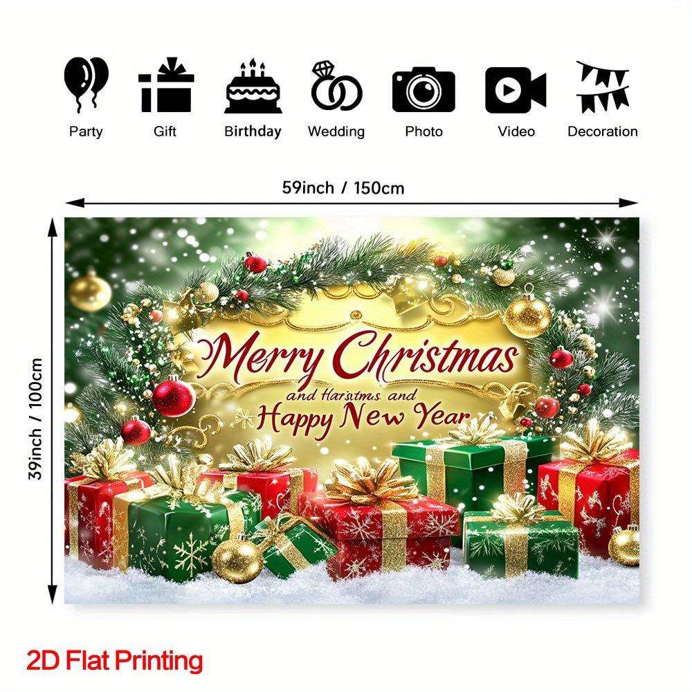 1Pcs Festive Christmas Gifts Scene Pattern Decoration Background Xmas Backdrop Decorations For Photo Studio Photo Booth Party