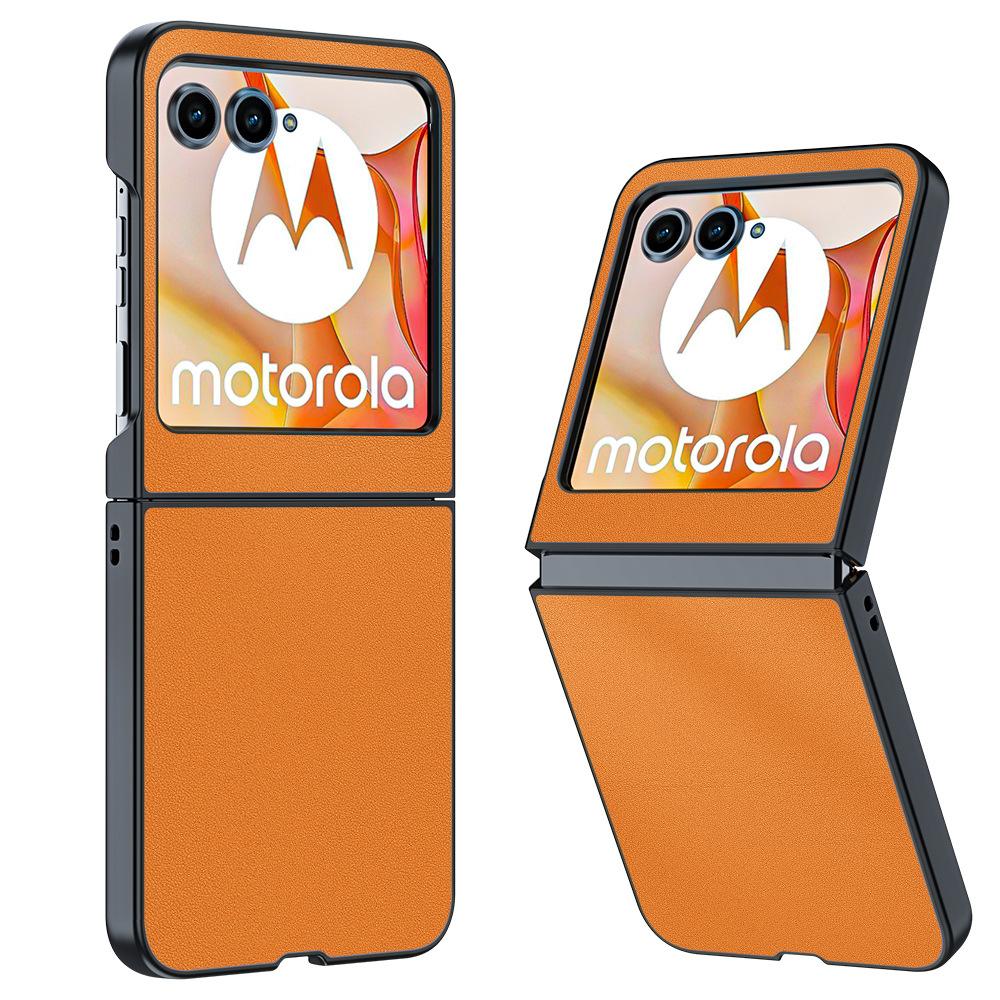 Applicable Motorola Razr60 mobile phone case anti-drop carbon fiber Kevlar pattern Razr2025 leather case protective case