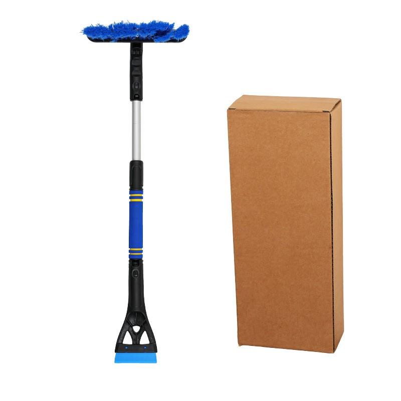 Aluminum Snow Car Windshield Ice Removal Tool Extendable Dual-Head Brush Winter Driving Safety