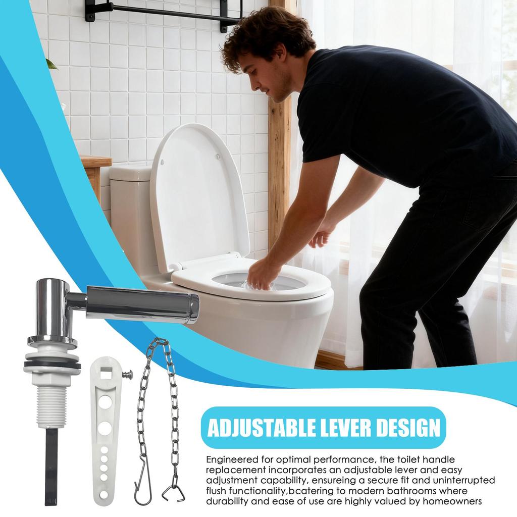 Комплект ручки слива для унитаза из цинкового сплава для замены с регулируемым рычагом, ручка-рычаг для унитаза для дома, дачи, RV, лодки, морской, жилой, коммерческий