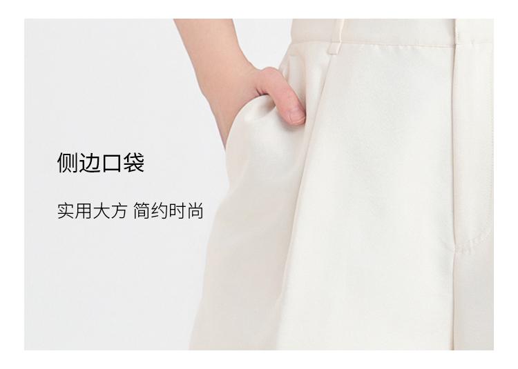 Same high waist slimming suit shorts for women in the shopping mall, 2026 summer hanging commuting casual wide leg A-line pants